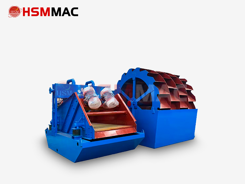 Wheel bucket sand washer